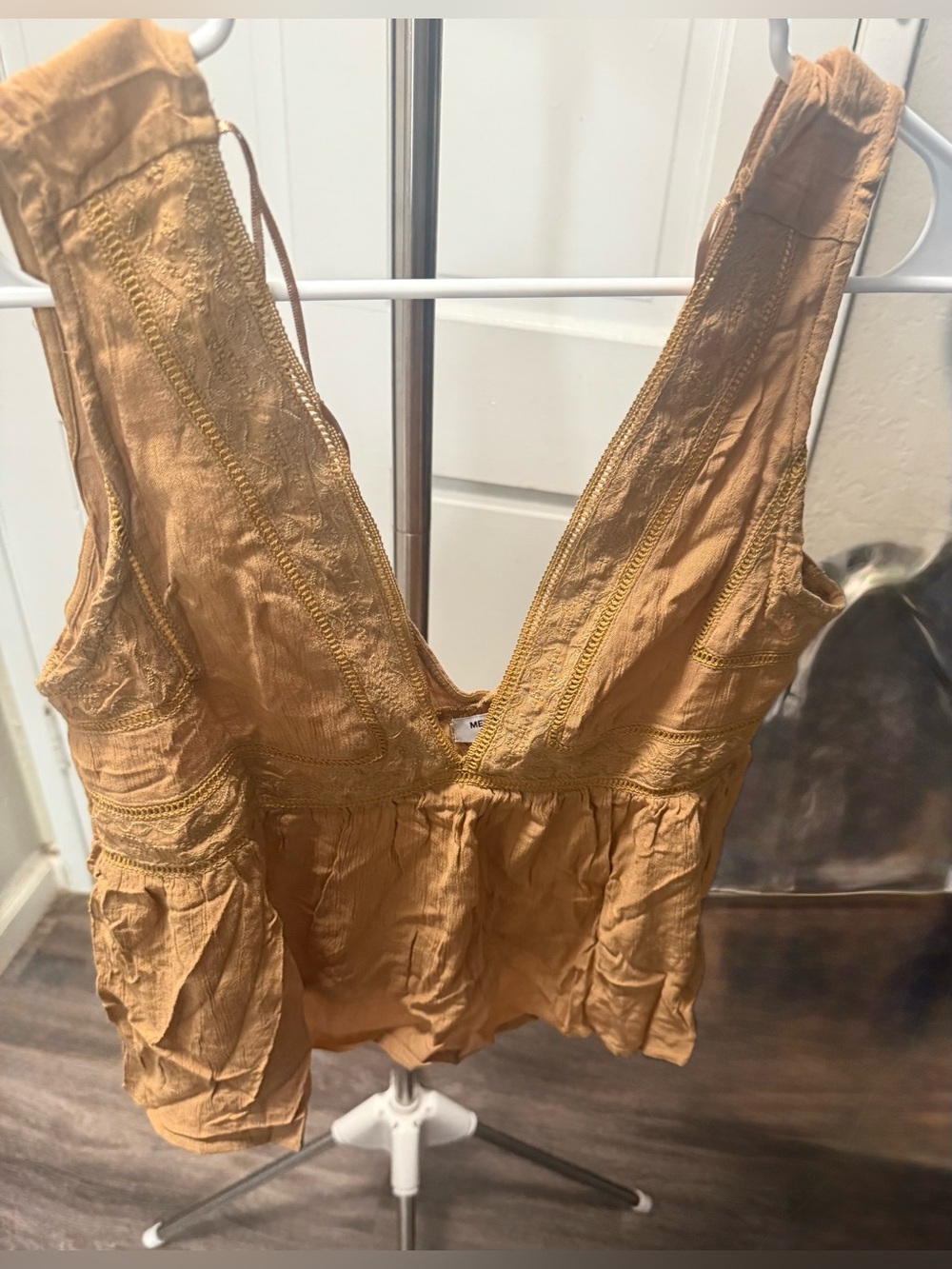 Women’s Sleeveless V-Neck Tank Top in Mustard